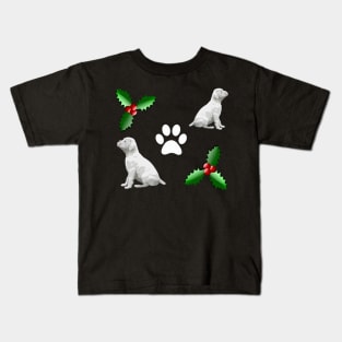 White Boxer Dog Puppy Christmas Kids T-Shirt